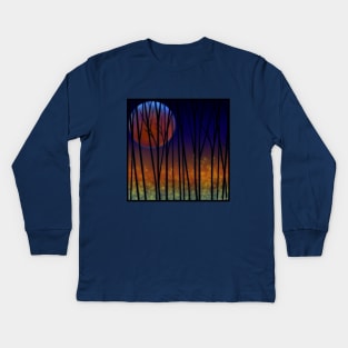 Wolf Moon Kids Long Sleeve T-Shirt